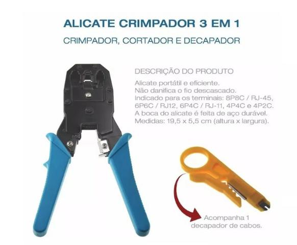 (NOVO) Alicate Crimpador 3 Em 1 - Foto 3