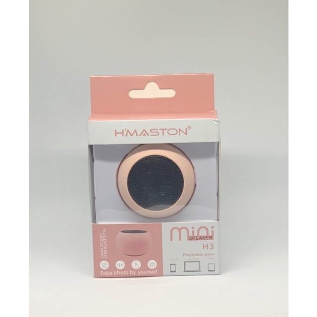 h maston mini alto-falante h3 rosa