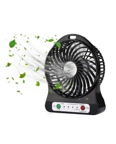 Mini Ventilador Portátil Mesa Recarregável USB 3 Velocidades