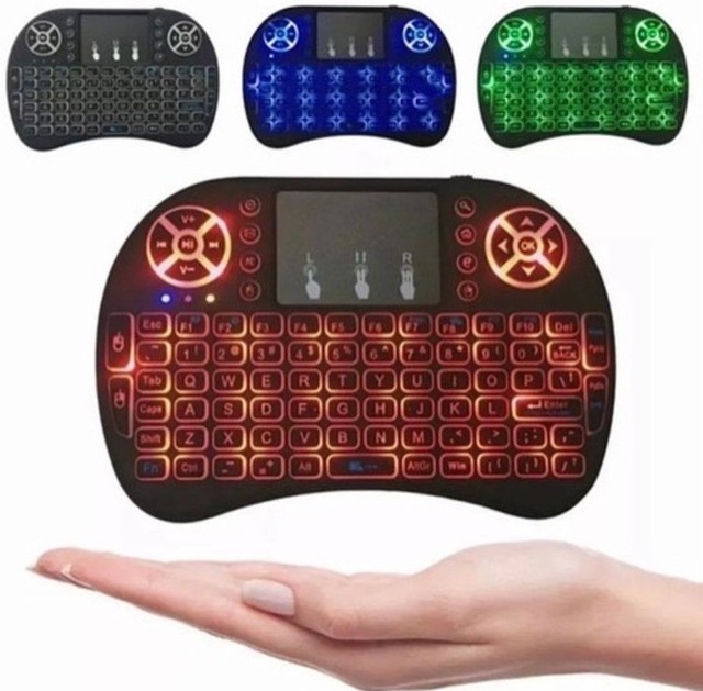 Mini teclado sem fio com Led 3 cores - Foto 2