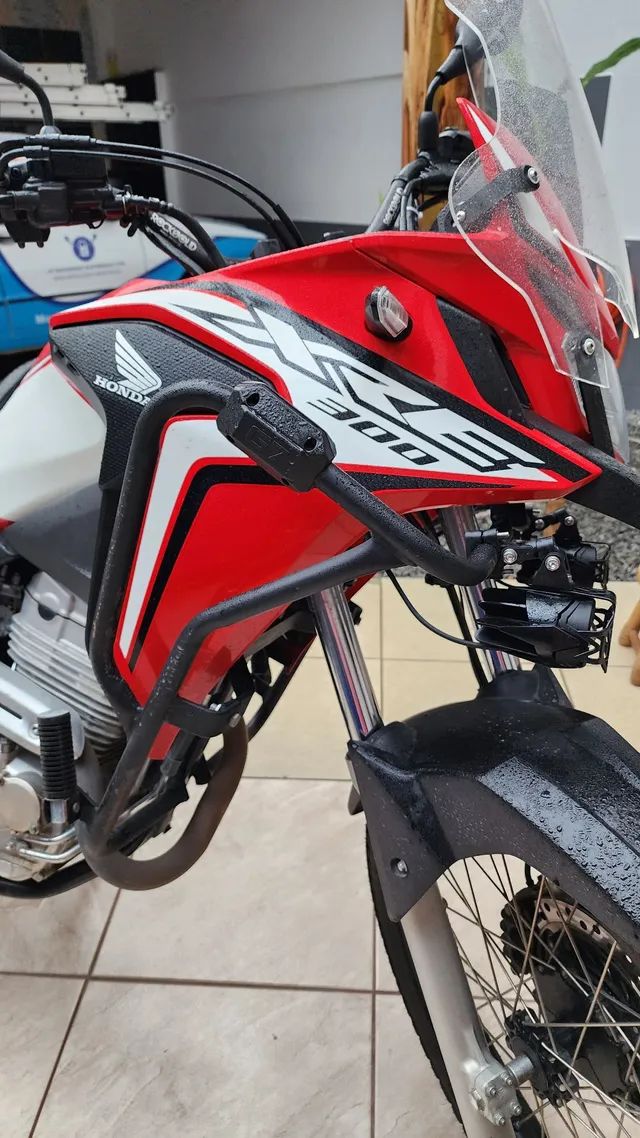 Protetor Motor Carenagem Xre 300 Stunt Race Vermelho