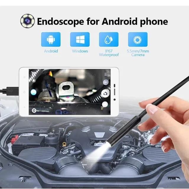 Endoscópio Android, Micro USB Tipo C, LED , 3 em 1 Kerui - Foto 2
