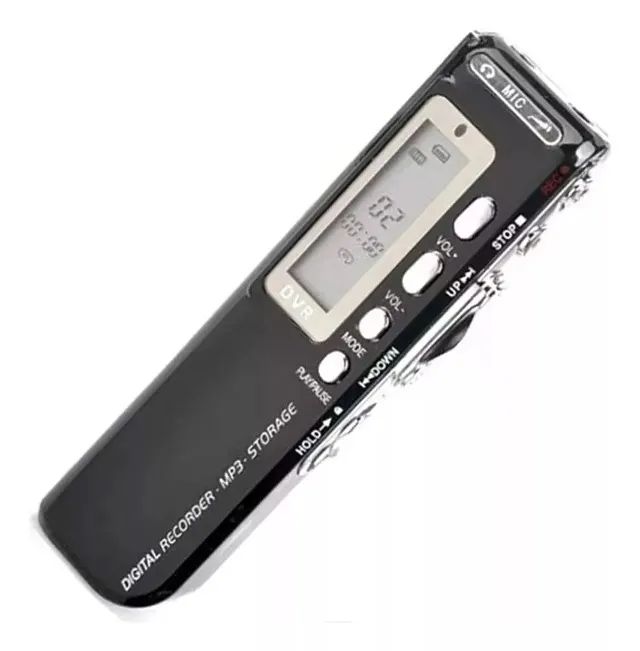 Gravador De Voz 8gb Digital Espião Gravação Profissional Mp3 Tomate - Loja Natan Abreu  - Foto 4