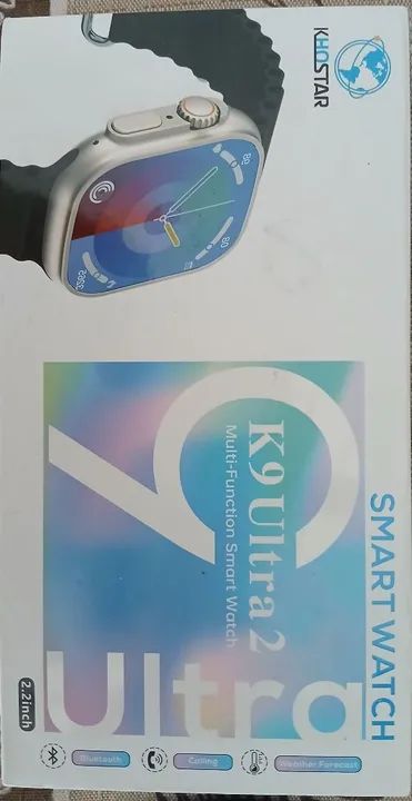 Smartwatch K9 Ultra 2 49mm Series 9 Chamadas 2 Pulseiras Pulseira Preto - Foto 3