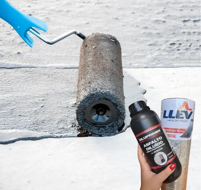 Primer Asfáltico Base Água 1L Para Manta Telhado Laje - Foto 3