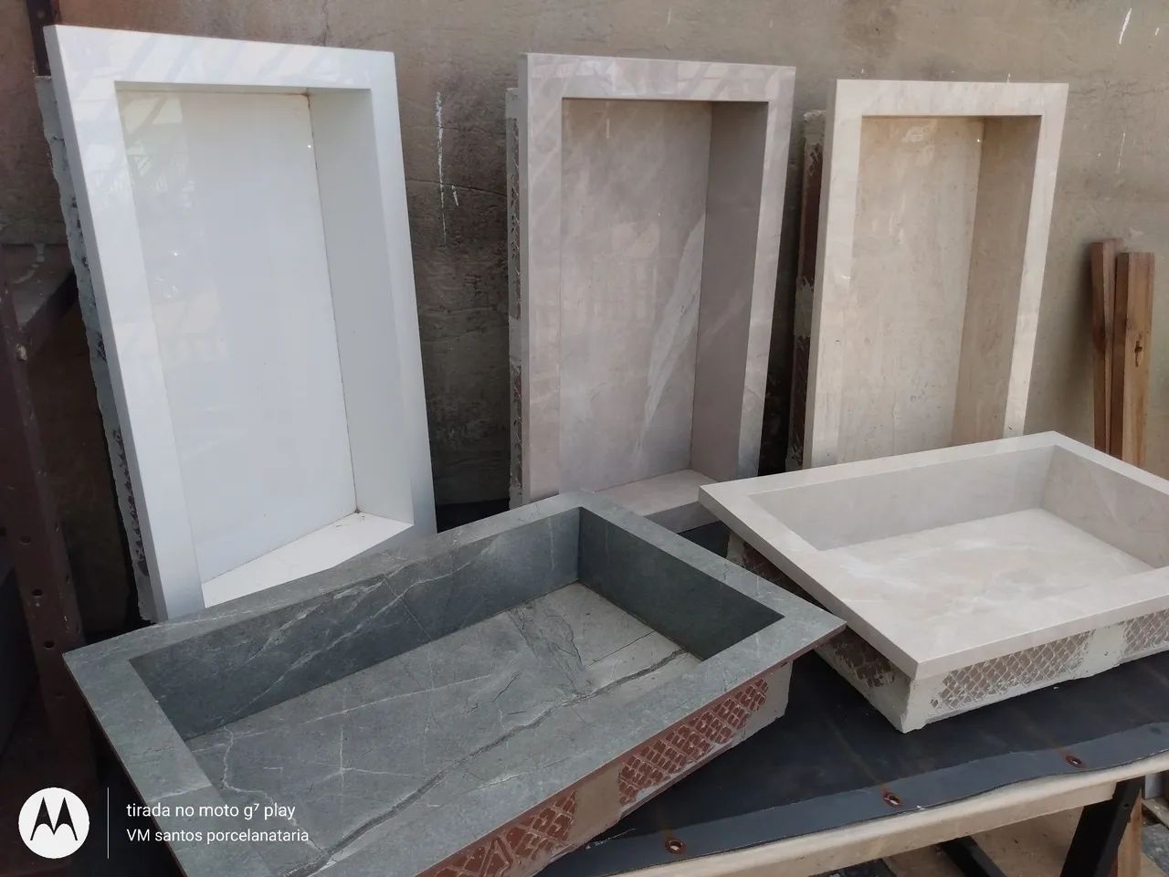 Nichos e lavatórios em porcelanato sob medida , whatsapp * - Foto 2