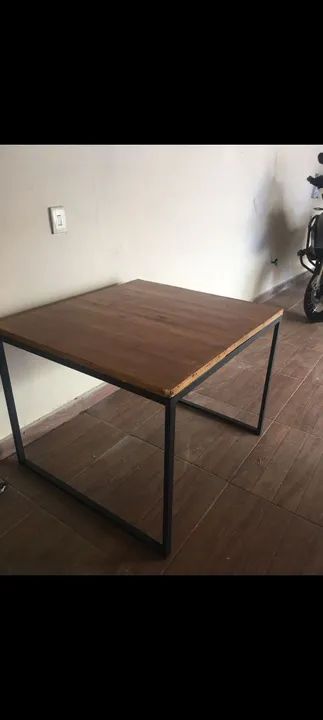 Mesa industrial, Estrutura de ferro tampo madeira - Foto 2