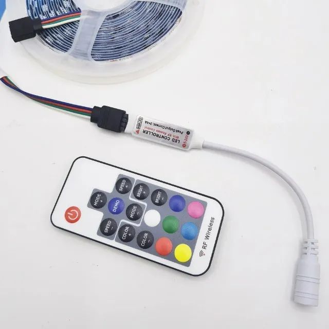 Controle 17 tc RF Wireless P/ Fita De Led Rgb 12v - COD 918 - Foto 3