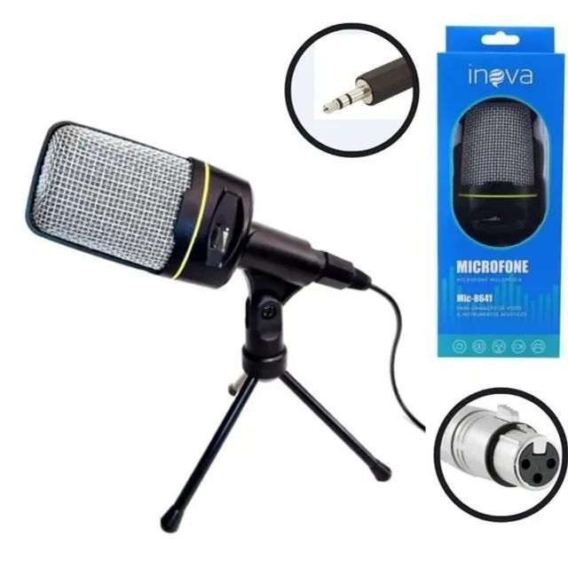 Microfone De Mesa Inova Mic-8641 Profissional Condensador - 1008