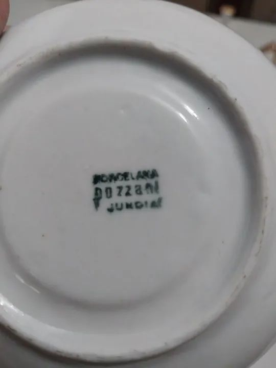 Jogo de chá + leiteira vintage de louça - Foto 5