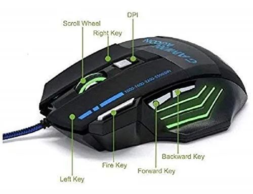 Gaming Blood bat Mouse 7 LED Colors 7 Button - Foto 2