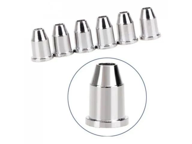 Buchas Virolas para Guitarra de 6 Cordas Cromo Kit com 6 - Foto 3