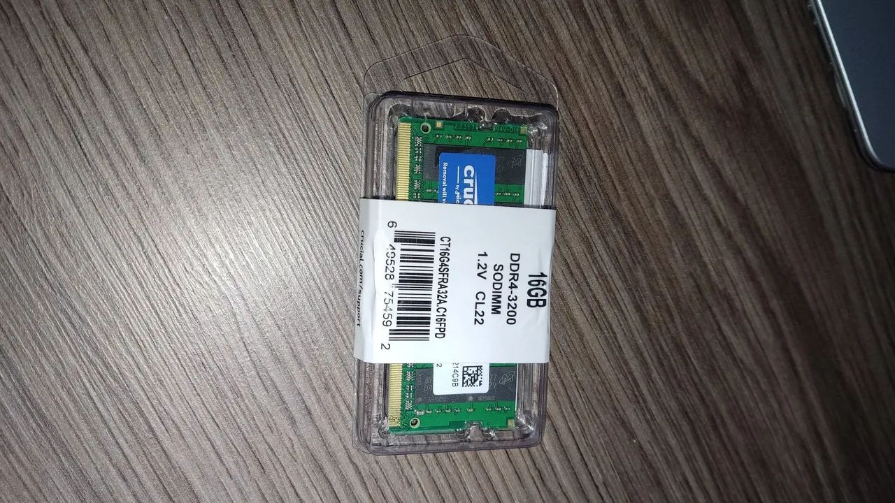 Memória Ram 16gb para notebook