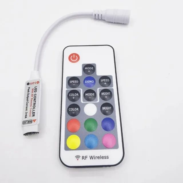 Controle 17 tc RF Wireless P/ Fita De Led Rgb 12v - COD 918