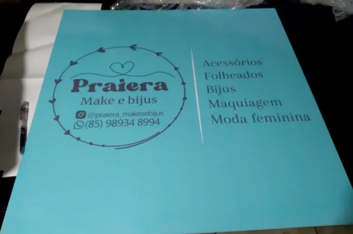 Placa de PVC com sua logomarca para fachada de loja - Foto 3