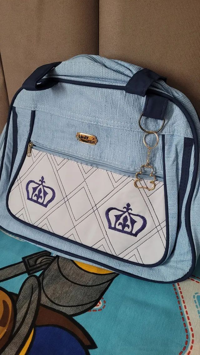 Bolsa maternidade azul