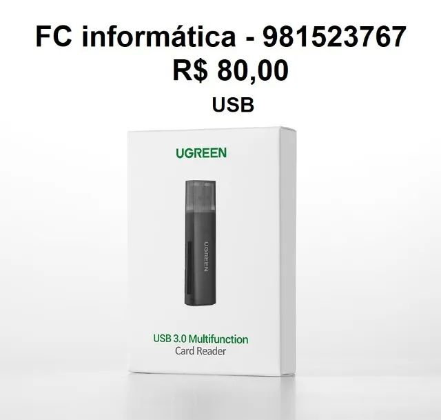 Leitor cartão/micro SD Usb 3.0 Super rápido Ugreen