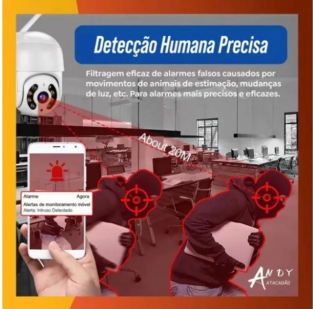 Câmera IP Wifi com PTZ, Monitore , Ouça, Fale e Movimente a Câmera em todas as Direções - Foto 2