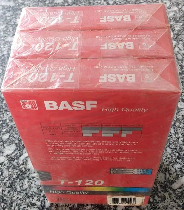 Fita VHS BASF T120 original lacrada 3 unidades - Foto 2
