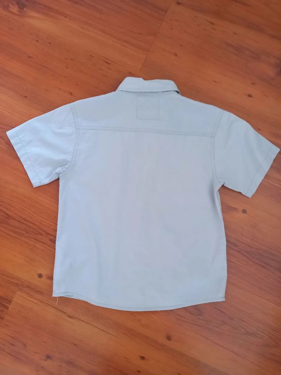 Camisa Milon manga curta Cinza Claro - Tamanho 8 - Foto 2