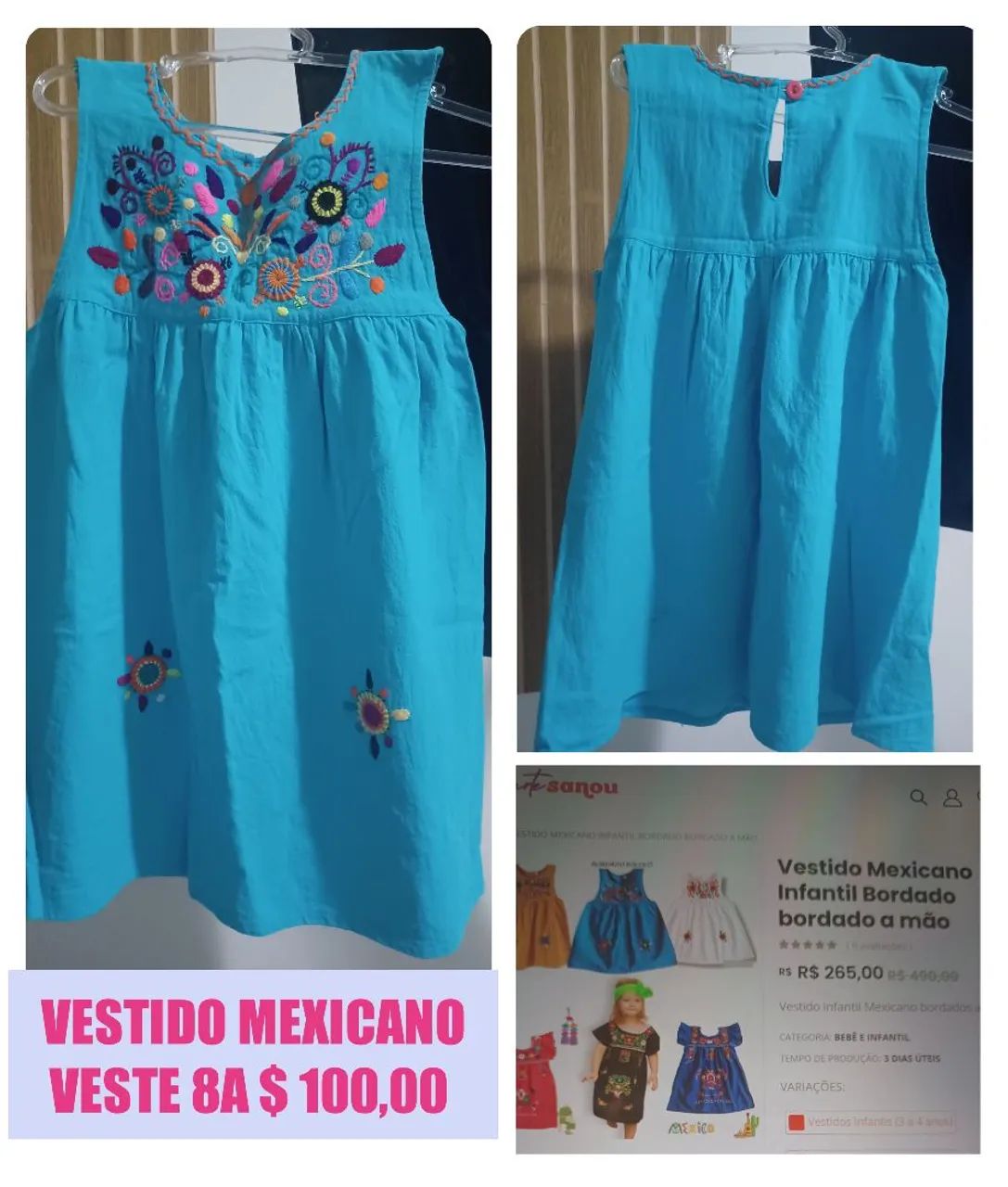 Vestido Fuzarka Rosa 7/8 - Foto 3