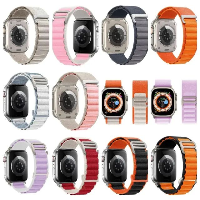 Pulseira Nylon Loop Alpina compatível aplle watch ultra 49/45/44/42mm várias cores. - Foto 2