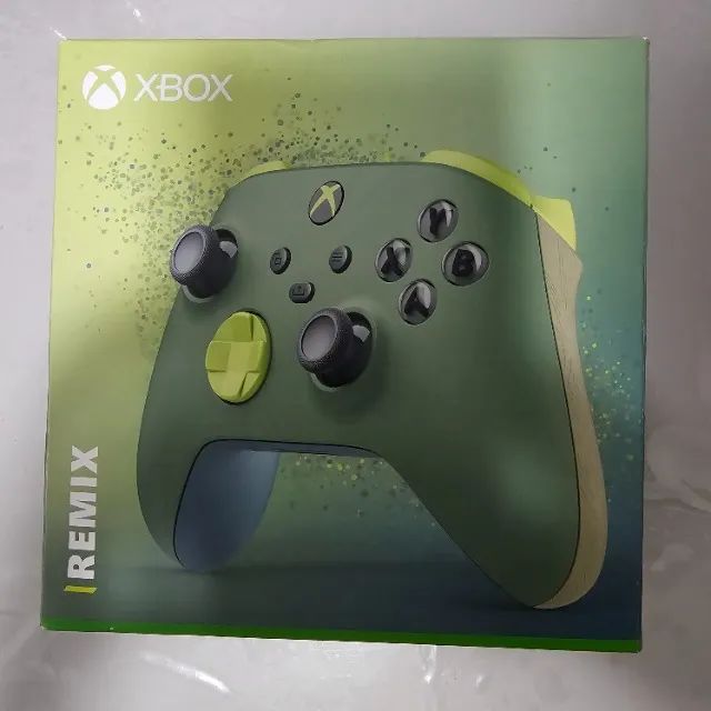 Controle Xbox c/ Bateria Recarregável, Xbox Series X/S, One, Xbox Remix, Verde Premium,