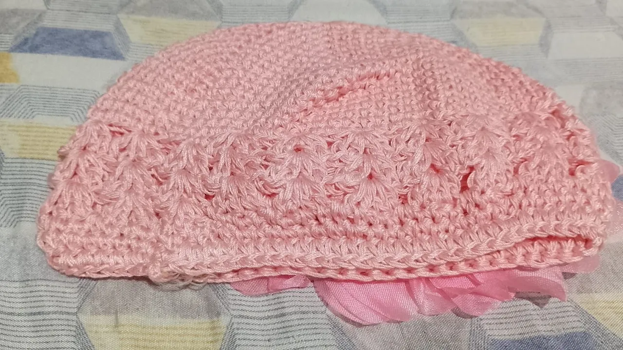 Chapéu de Crochê Rosa para Bebê Reborn 