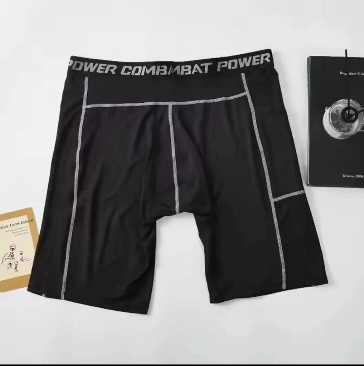 Calças de ginástica masculinas - alta elasticidade e respiráveis - Foto 2