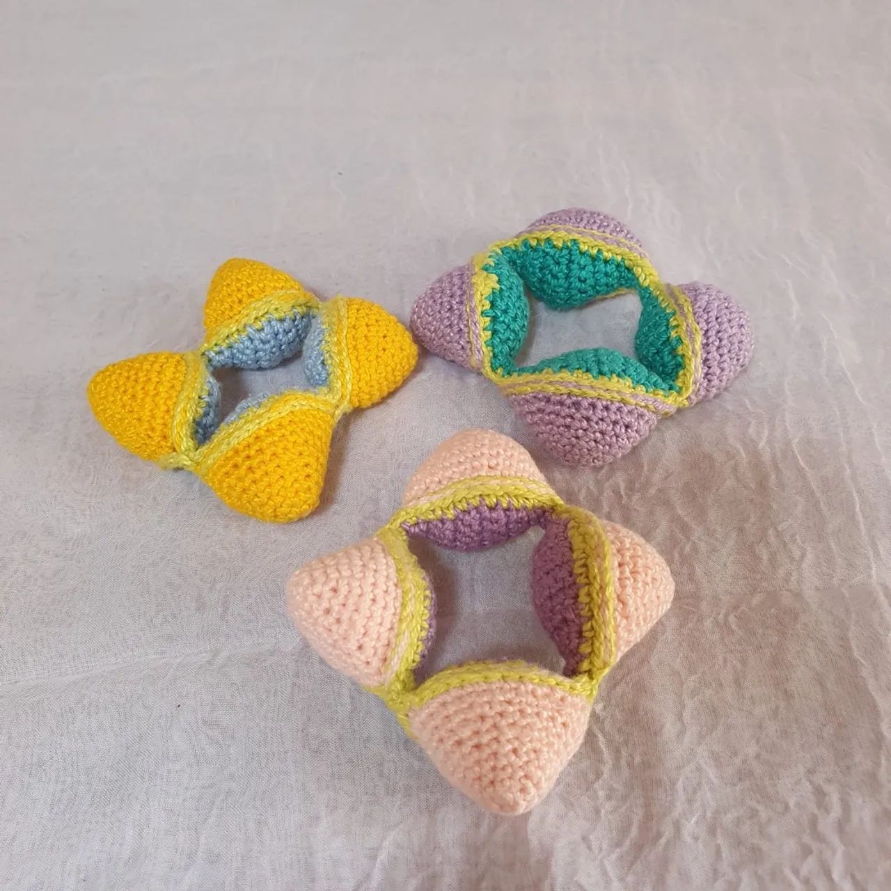  Pelota montessuri Bola de crochê colorida para bebê - Foto 2