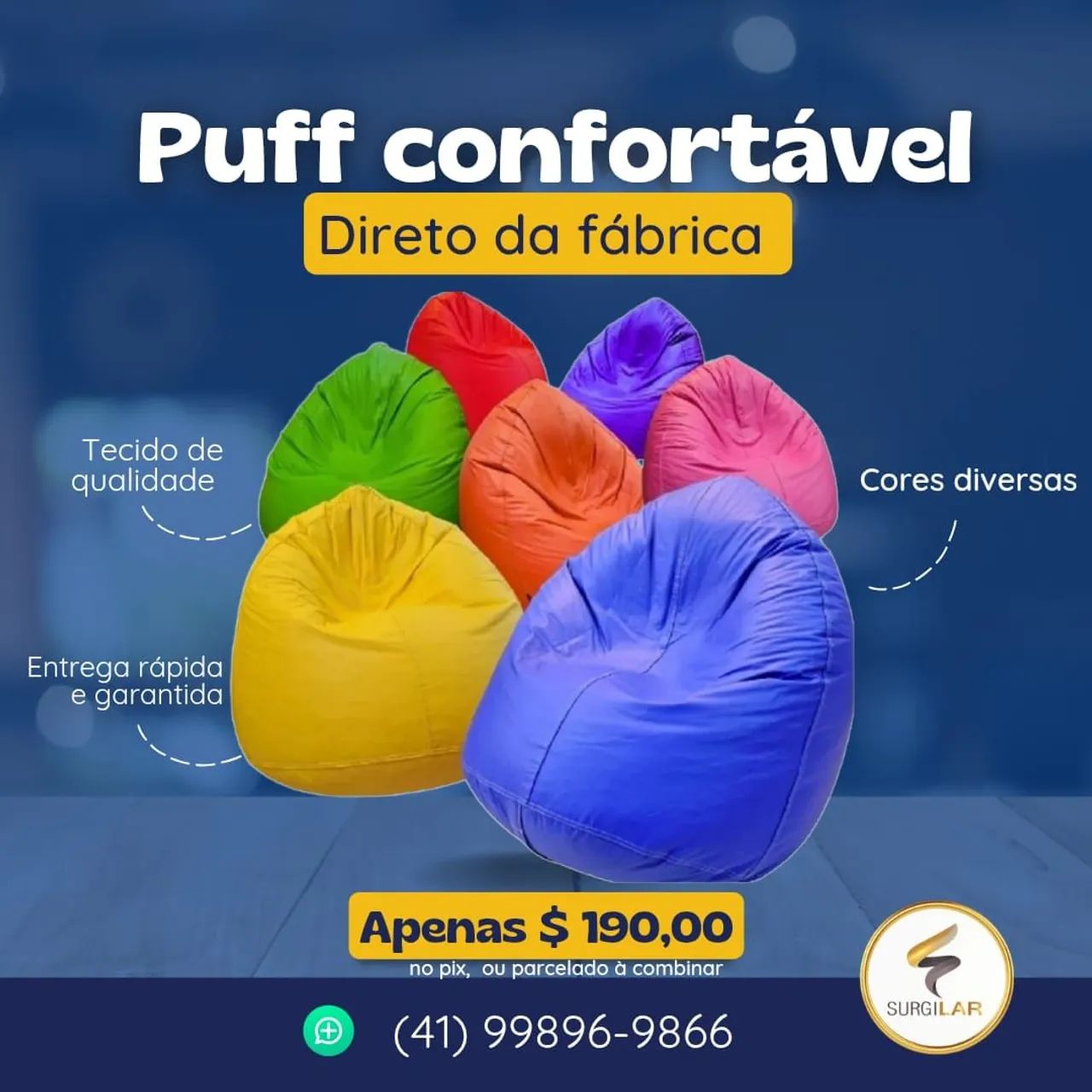 Puff Confortável - Direto da Fábrica