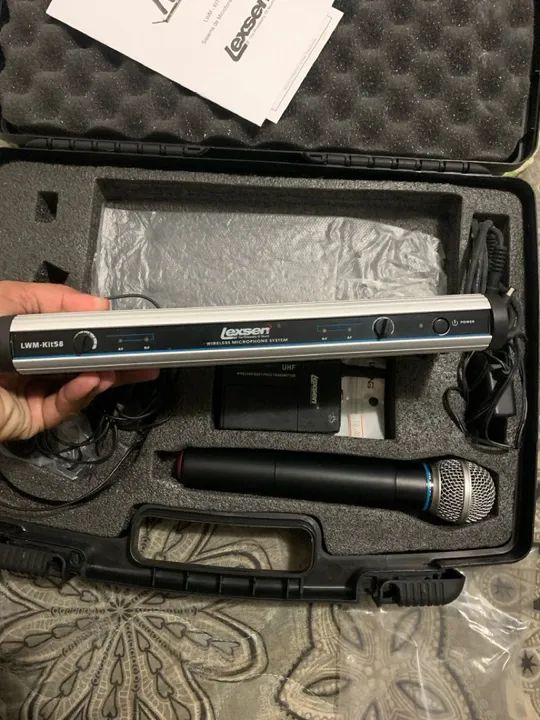 Kit Microfone Sem Fio Lexsen LWM-K158 Profissional 