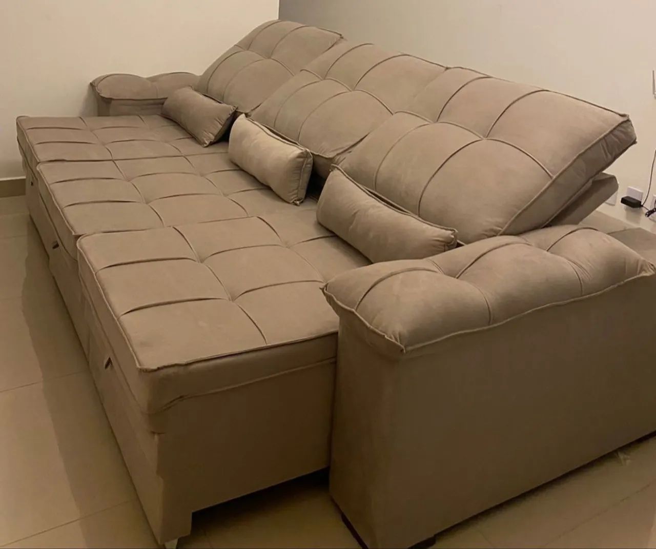 PROMOÇÃO SOFÁ RETRÁTIL E RECLINÁVEL LARGURA 2.90 GIGANTE 422082056605542404