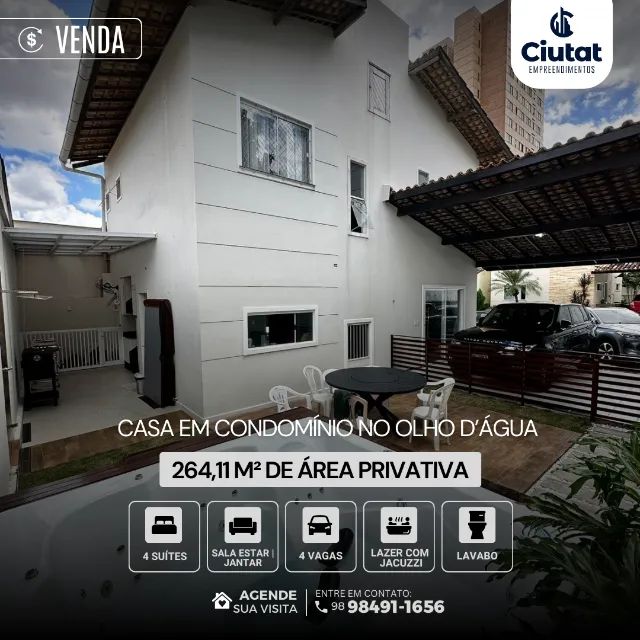 Vendo Casa em Condomínio no Olho D'Água