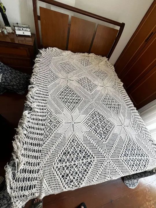 Colcha de Cama em Crochê - Solteiro - Foto 2