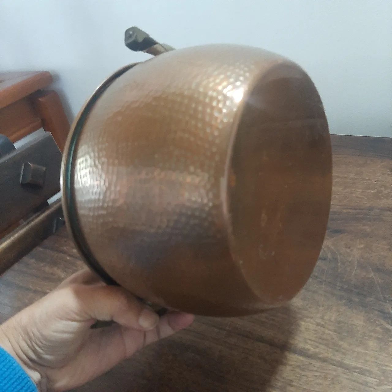 Panela de Cobre Antiga Decorativa - Foto 5