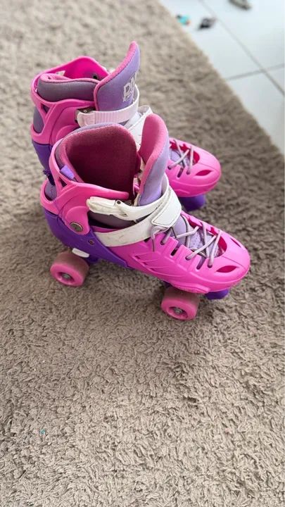 Patins Infantil Rosa e Roxo