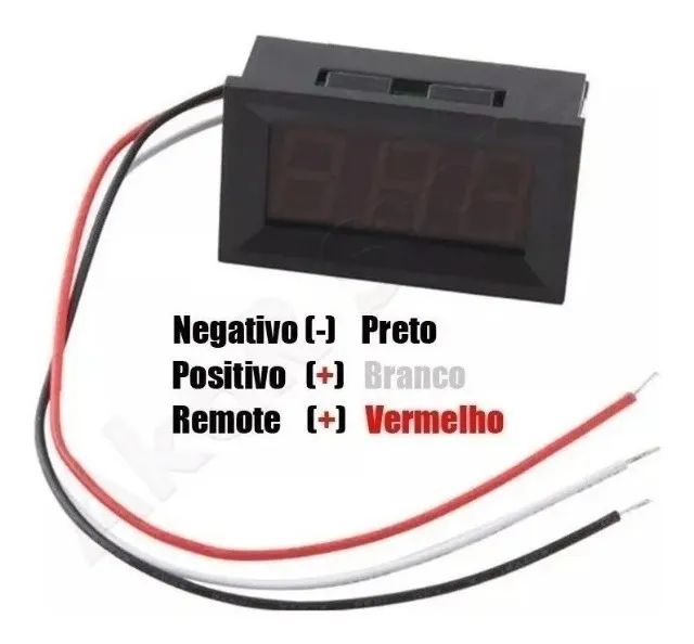 Voltímetro digital vermelho - Foto 3