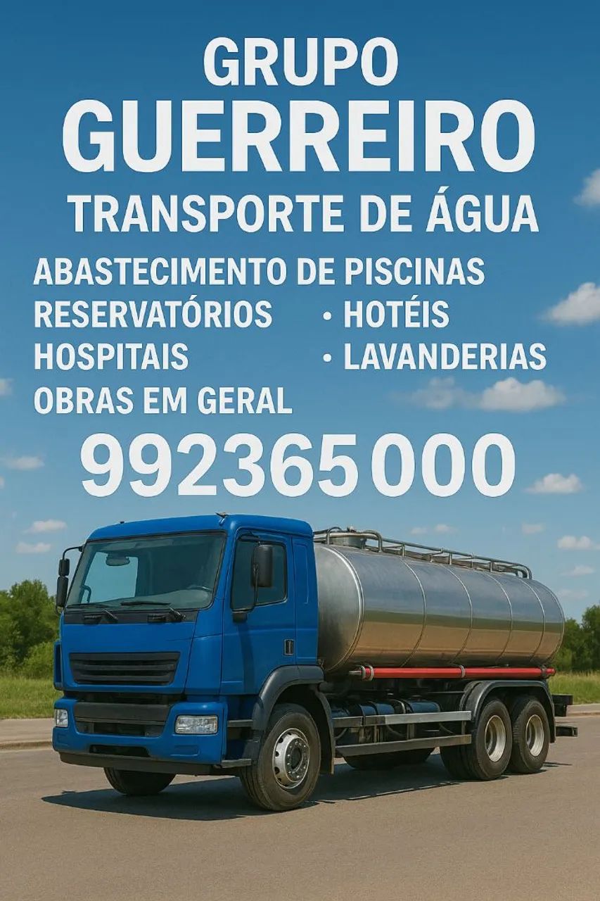 Caminhão pipa Água pra piscina Transporte de Água - Grupo Guerreiro