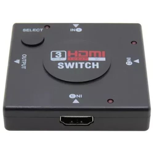 Divisor De Sinal Hdmi Com Switch 3x1 Áudio E Vídeo Uhd 1080