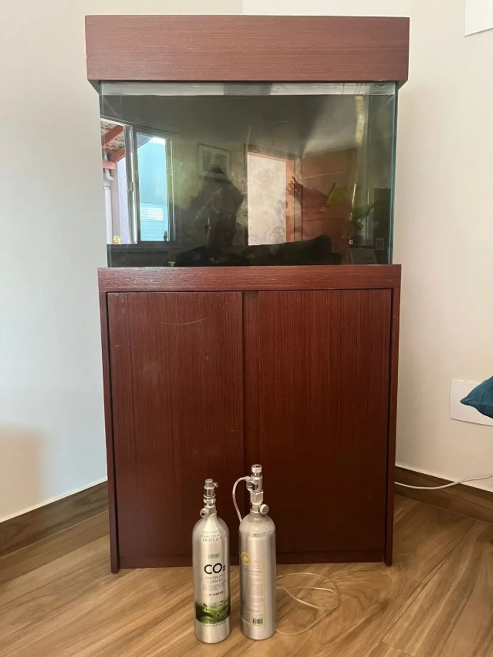 Aquário de 105 litros | Cânister Sunsun HW402b 1000l/h | 2 Cilindros de CO2 | Acessórios