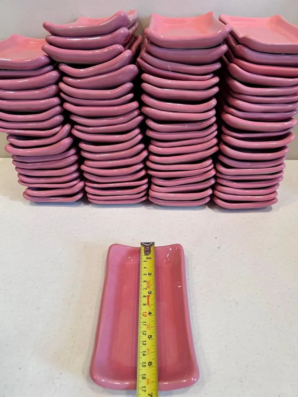 76 CERÂMICA SERVIÇO ROSA 3$ cada - Foto 3