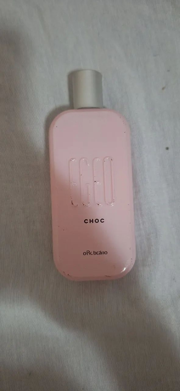 Frasco vazio perfume egeo choc oboticário 