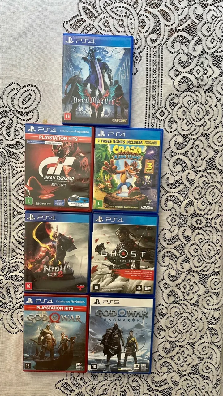 Jogos para Ps5 e Ps4+fone de ouvido+case+capa