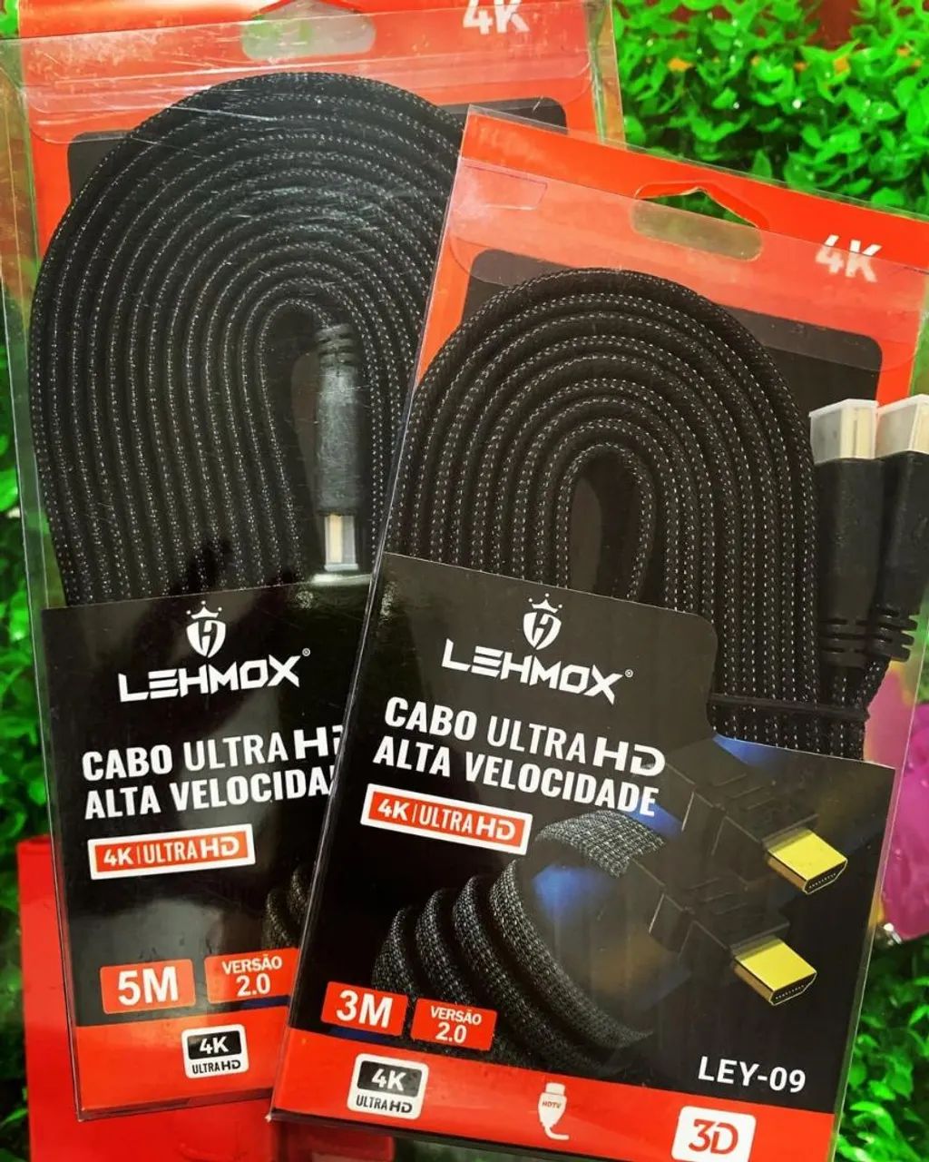 Cabo HDMI 3 Metros HD Alta Velocidade 2.0 4K Ultra HDTV 1080P LEHMOX LEY-09
