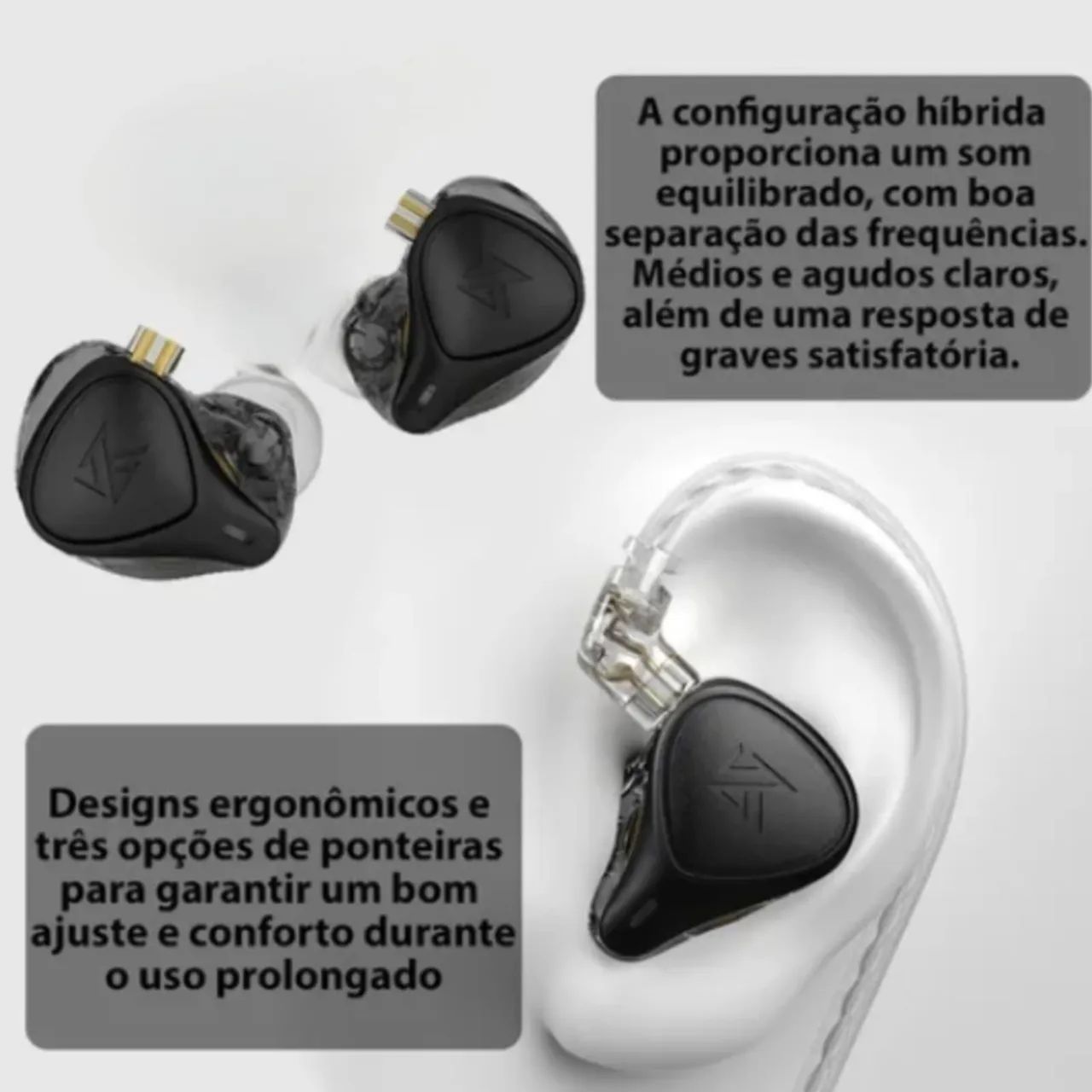 KZ ZEX PRO (preto e sem microfone) - Foto 3