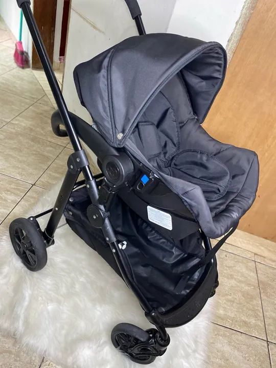 Carrinho de Bebê Preto - Novo - Foto 4