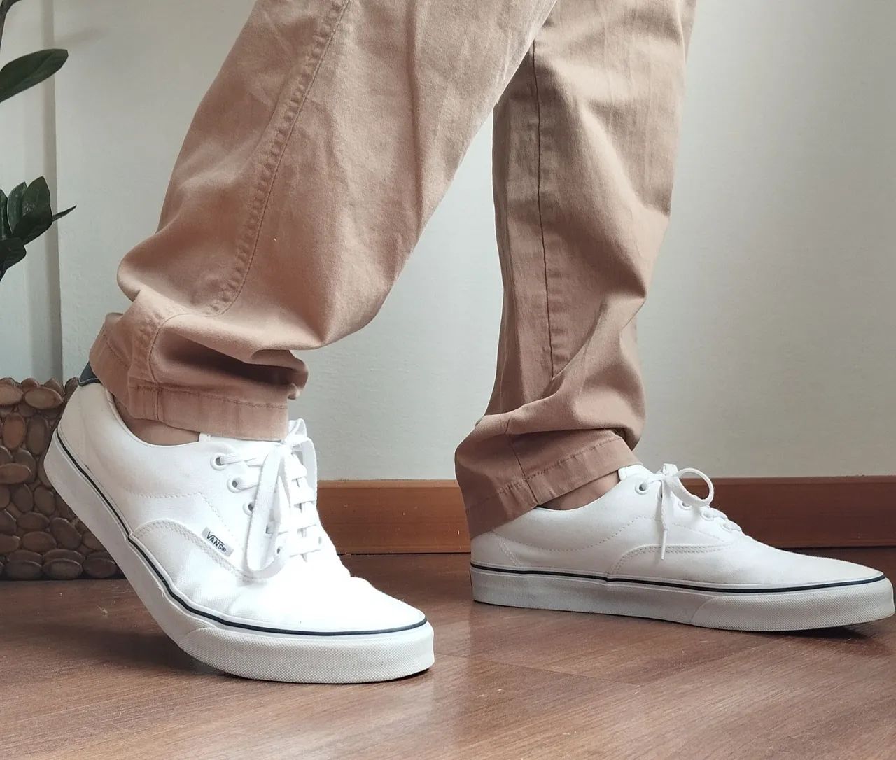 Vans Shoes Vans Era Couro Branco TÊNIS VANS ERA C&L BRANCO TAMANHO