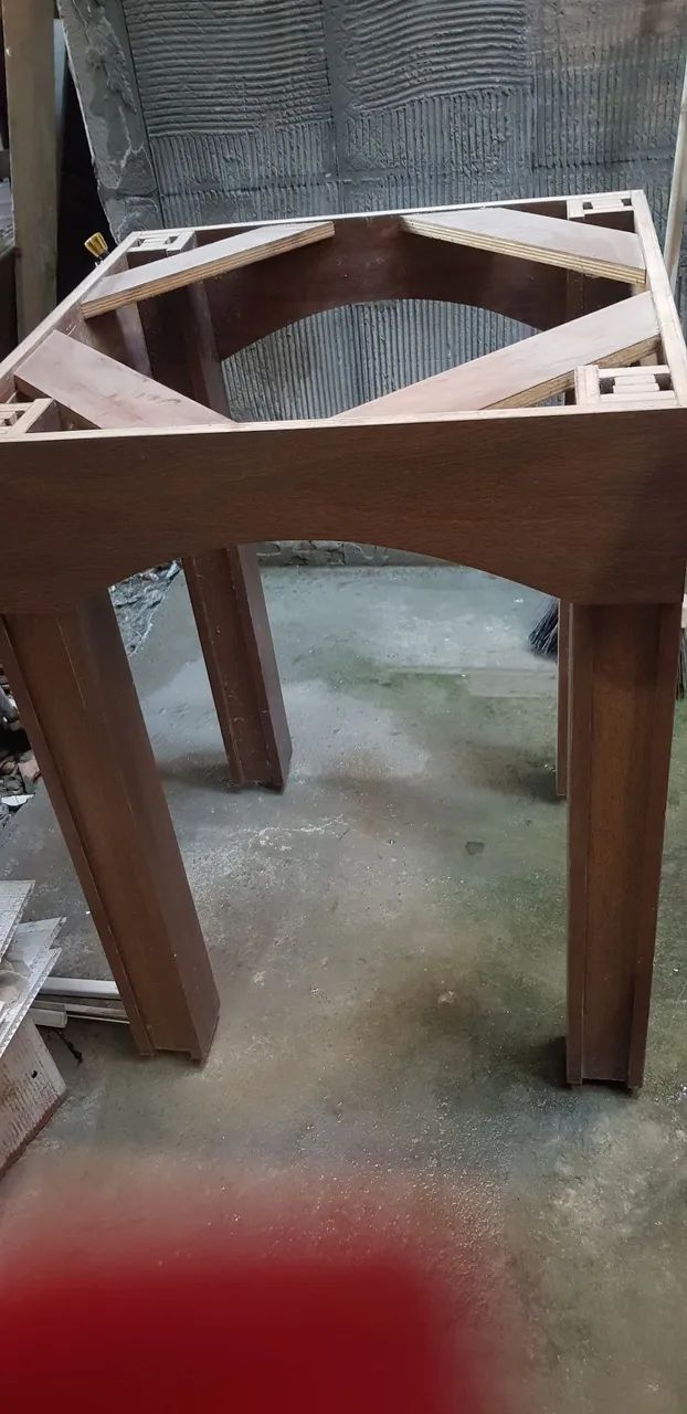 Base de mesa   planejado, amadeirado 