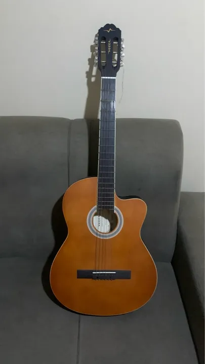 Violão Aço Elétrico Clássico Cutway Laranja Vogga Vce300 Sh